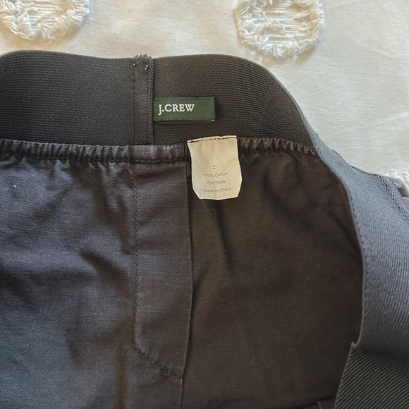 J crew 100% cotton black elastic waist size 2 skirt - Picture 2 of 3